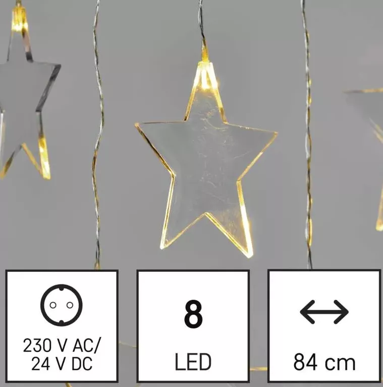 Dekoracja LED  gwiazdki 45x84cm ciepła biel 