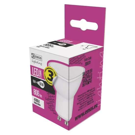 Żarówka 9W LED CLS MR16 GU10 neutralna biel