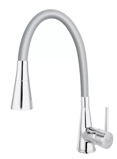 Bateria zlewozmywakowa Zumba II szara chrom 2-funkcyjna