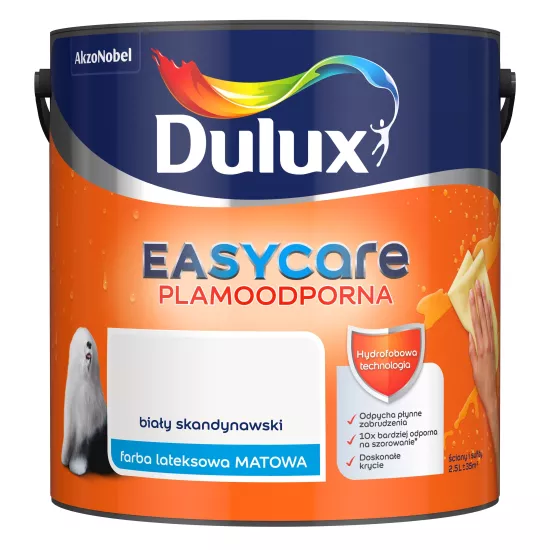 Farba Dulux EasyCare Plamoodporna 2,5 l biały skandynawski