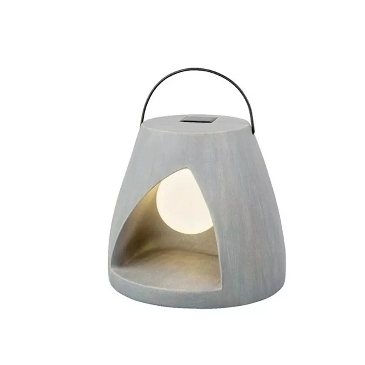 Lampa solarna latarnia szara
