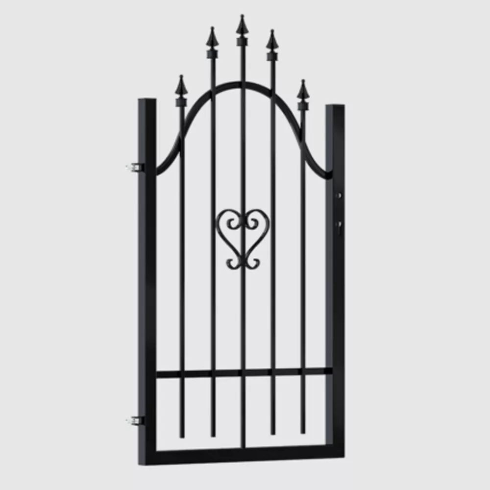 Furtka Kaja 90 cm x 1,2-1,3 m ocynk + RAL 9005 prawa