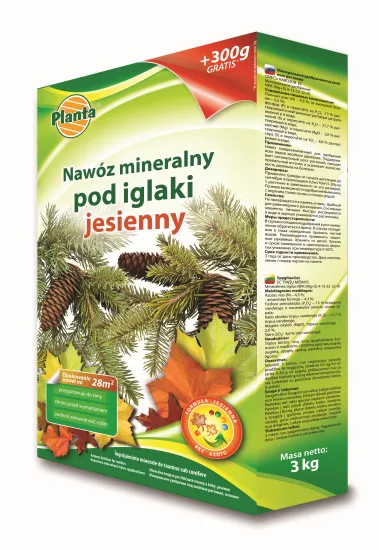 Nawóz jesienny pod iglaki 3 kg + 300 g