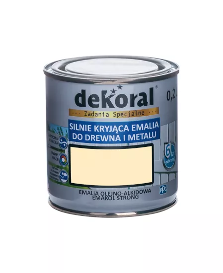Emalia olejno-alkidowa Emakol Strong Dekoral 0,2 l kość słoniowa