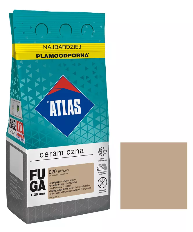 Atlas fuga ceramiczna kolor beżowy 5 kg