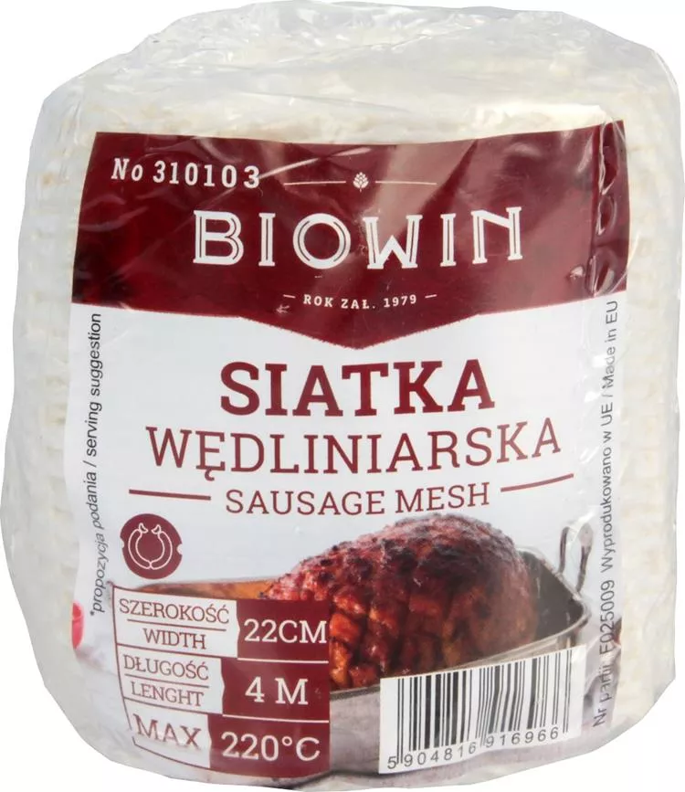Siatka wędliniarska biała 22 cm - 4m Browin