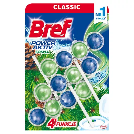 Kostka do WC Power Activ pine 3x50 g Bref 