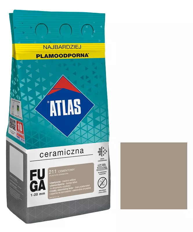 Atlas fuga ceramiczna kolor cementowy 5 kg