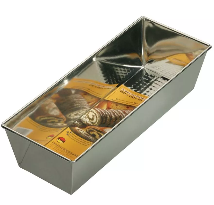 Blacha keksówka fakturowana 30 x 11 x 7,5 cm