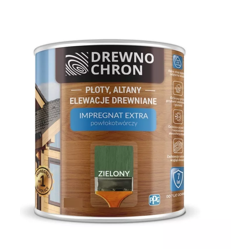 Impregnat do drewna Drewnochron 0.75 L zielony