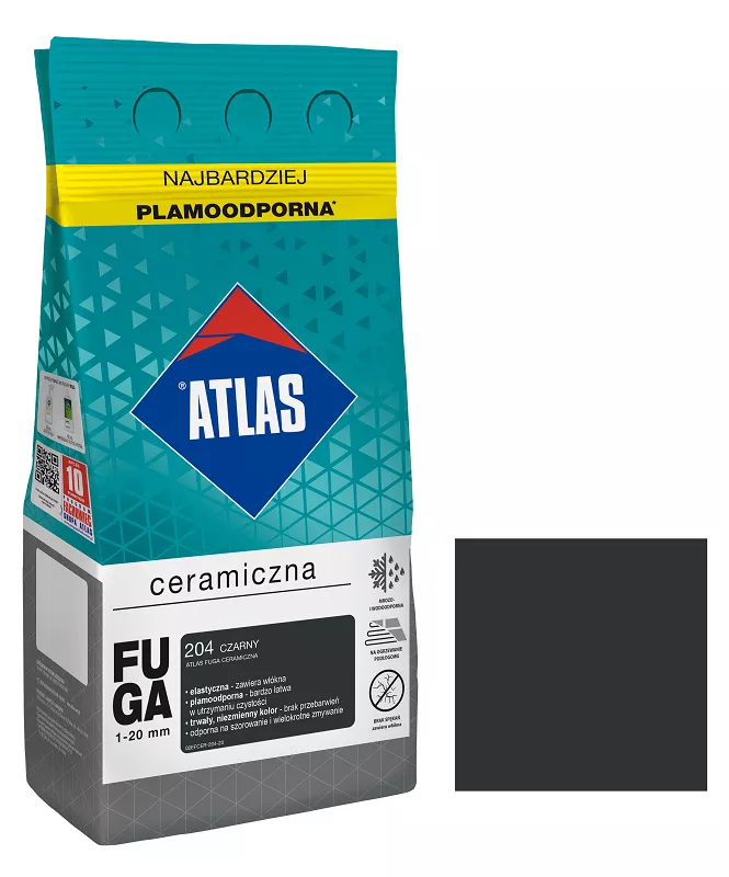 Atlas fuga ceramiczna kolor czarny 5 kg