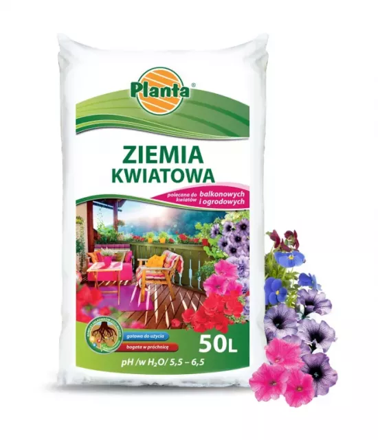 Ziemia do kwiatów balkonowych i ogrodowych 50 l Planta