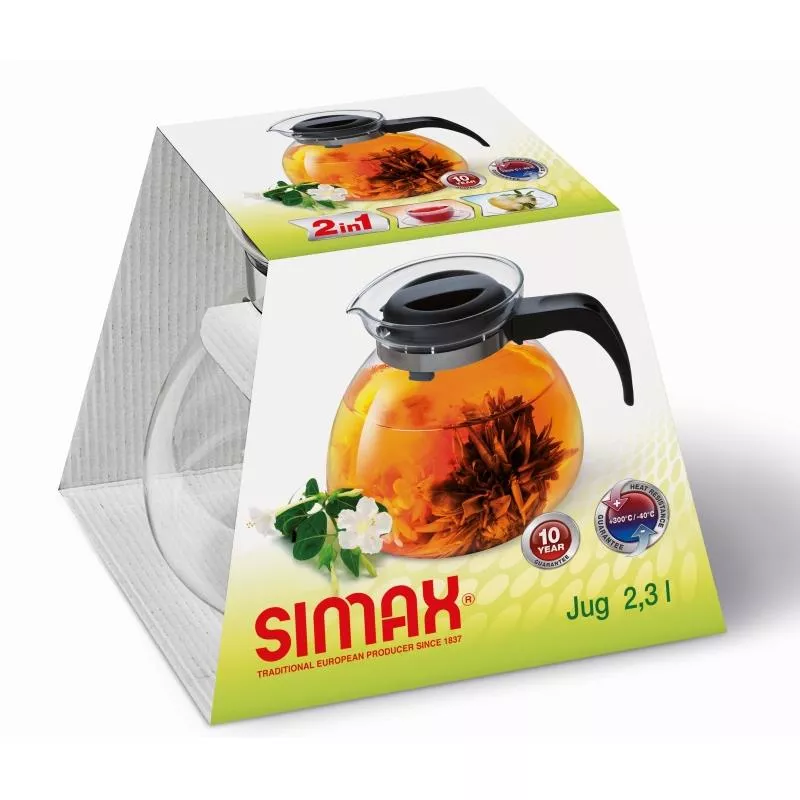 Szkalny dzbanek żaroodporny do herbaty Simax 2,3 l