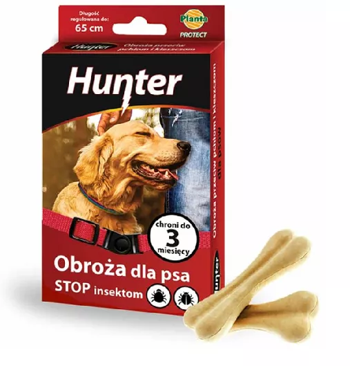 Hunter Obroża dla psa przeciw pchłom i kleszczom dł.65cm /10