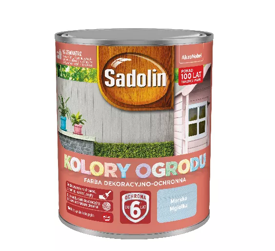 Farba akrylowa do drewna Sadolin Kolory Ogrodu 0,7 l morska mgiełka