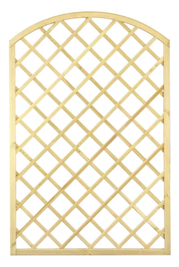 Kratka ogrodowa diagonalna R34 z łukiem 90 x 180/160 cm naturalna