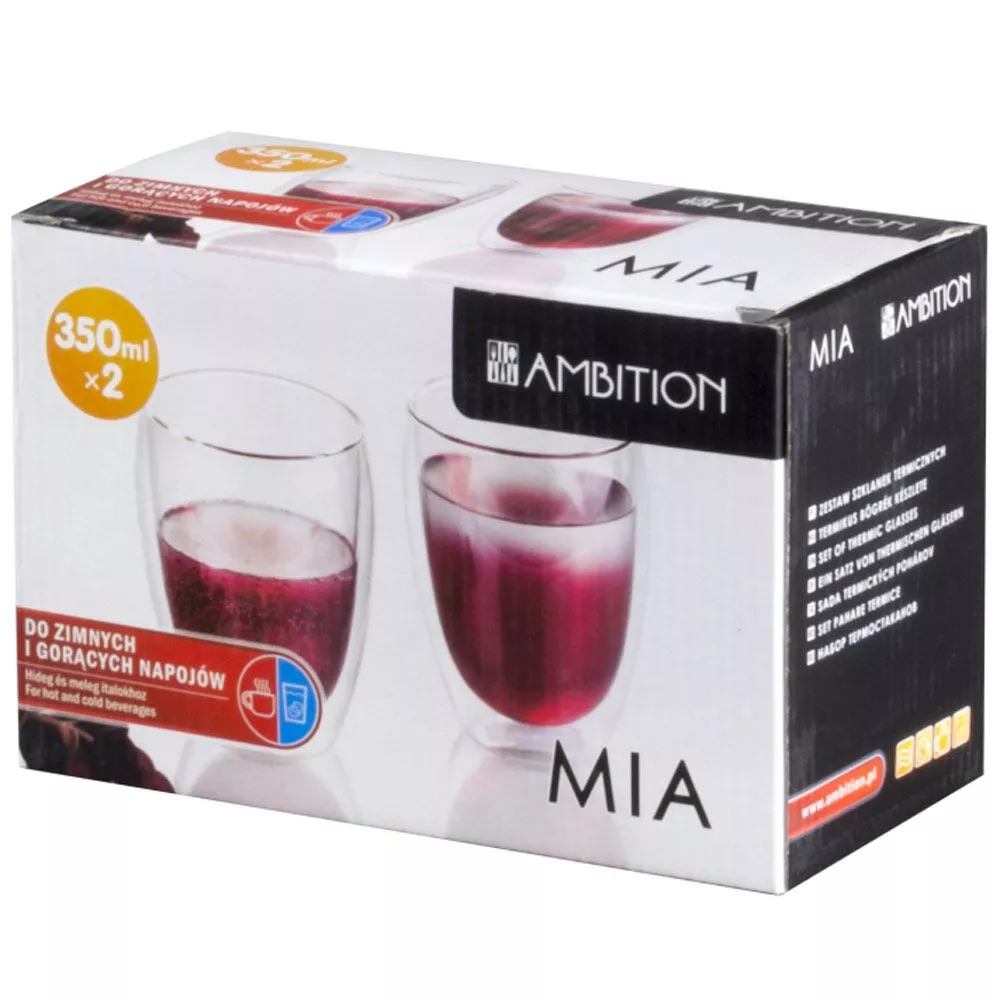 Szklanki do kawy Mia 350 ml 2 szt. Ambition