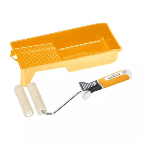 Zestaw malarski 4 elementowy CoatStar 2 wałki 10 cm + rączka + kuweta
