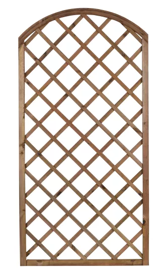 Kratka ogrodowa diagonalna PIA R34 z łukiem 90 x 180/160  cm brąz