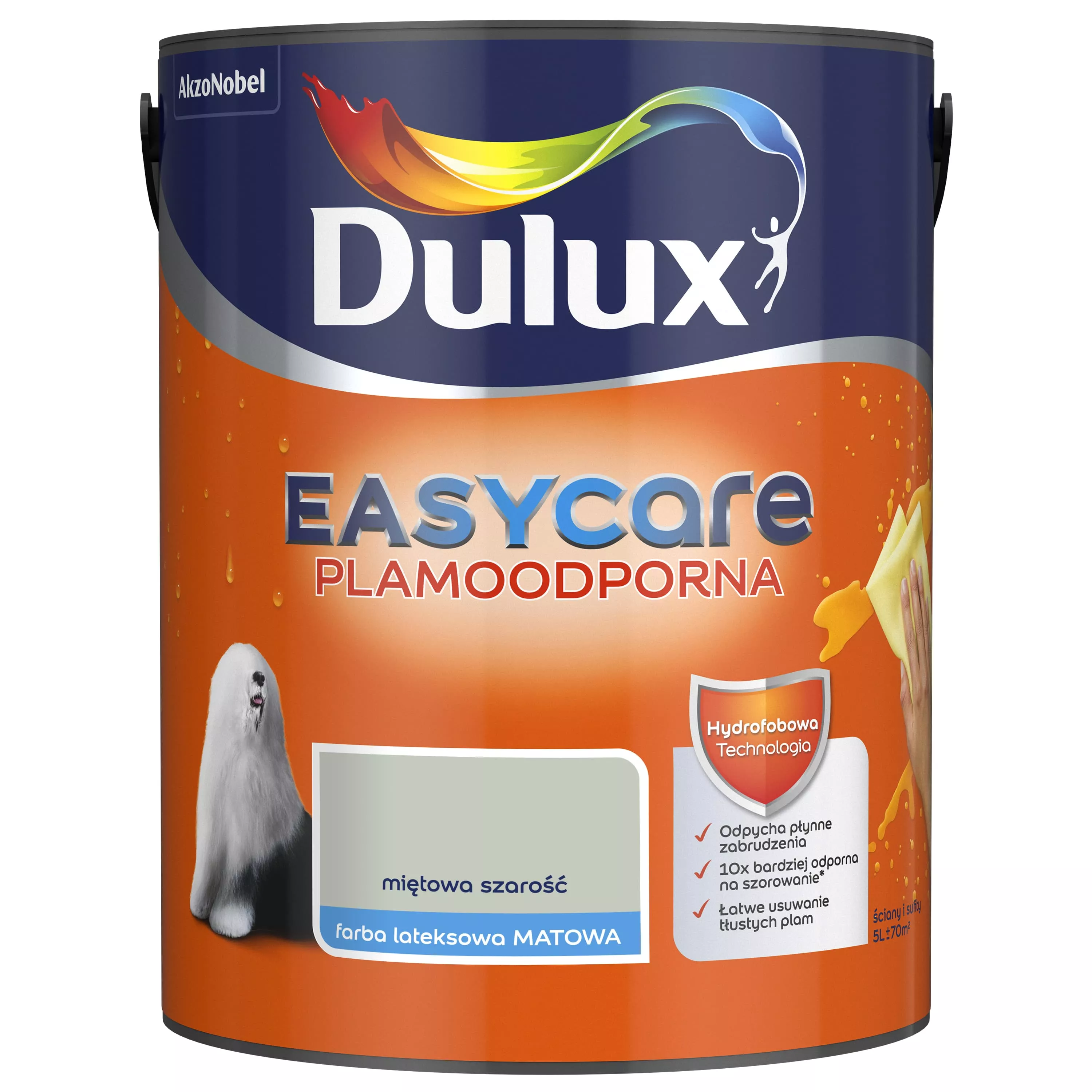 Farba Dulux EasyCare Plamoodporna 5 l miętowa szarość