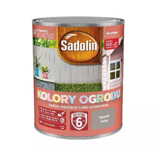 Farba akrylowa do drewna Sadolin Kolory Ogrodu 0,7 l kamień polny