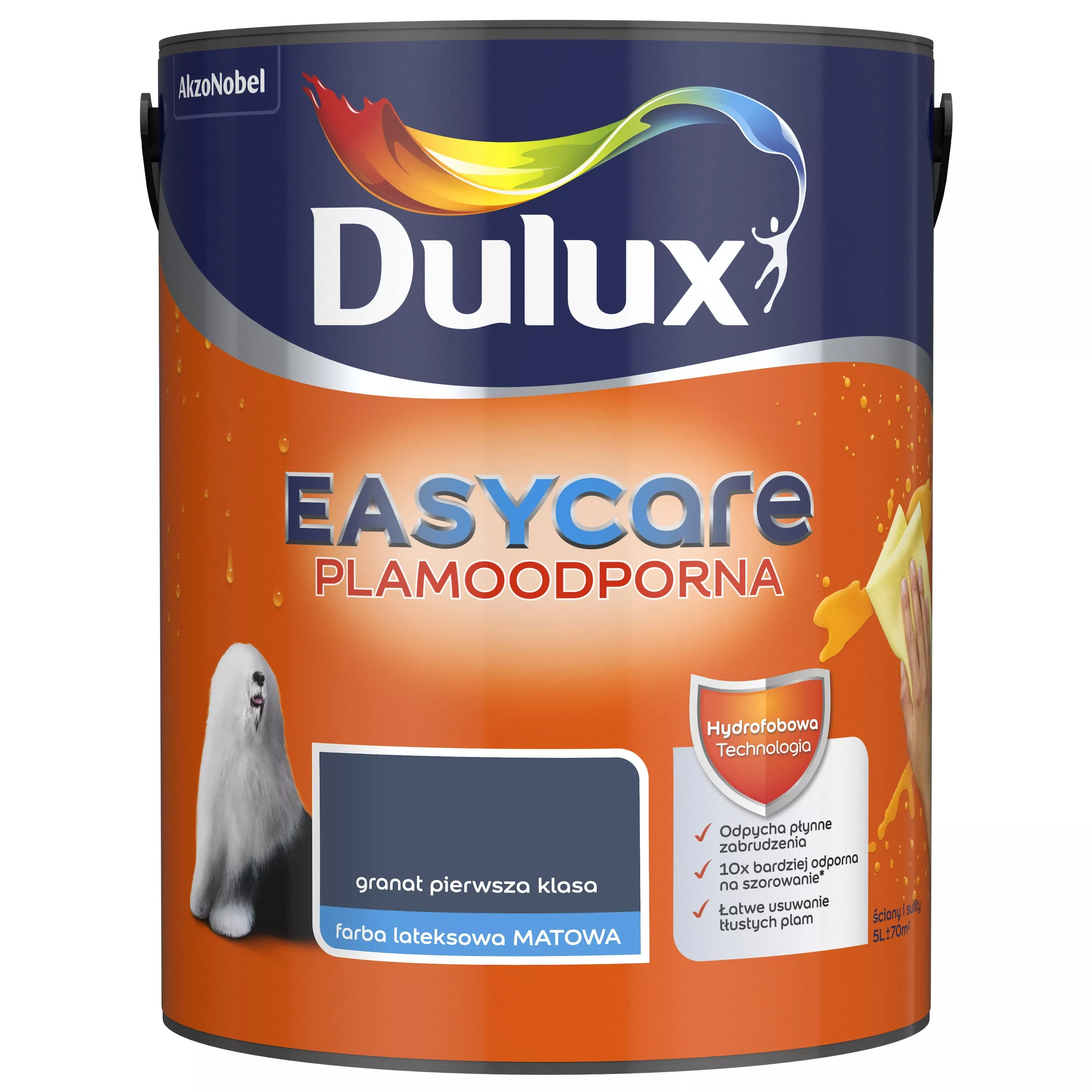 Farba Dulux EasyCare Plamoodporna 5 l granat pierwsza klasa