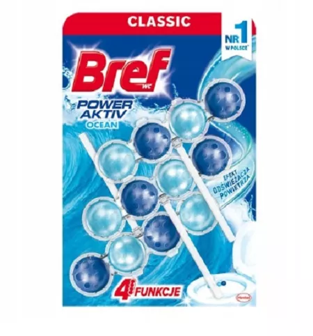 Kostka do WC Power Activ ocean 3x50 g Bref