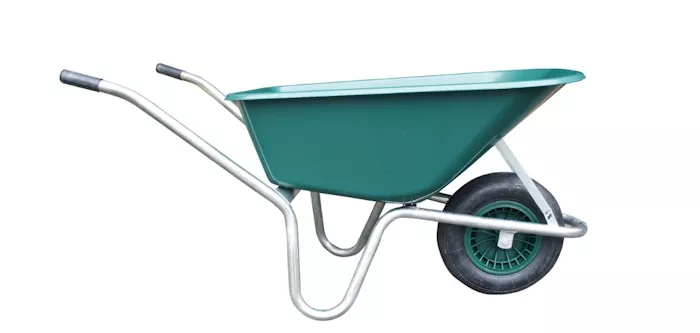 Taczka rolnicza 153x60x66 zielona pl. korpus oc rama ład.100kg