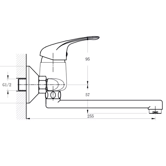 Bateria Elba zlewozmywakowa  40 mm