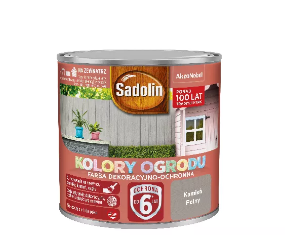 Farba akrylowa do drewna Sadolin Kolory Ogrodu 0,25 l kamień polny