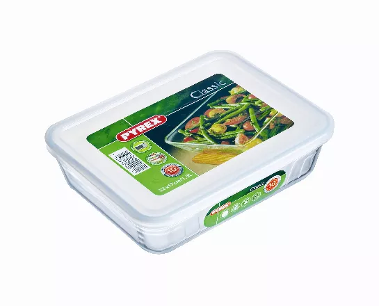 Naczynie żaroodporne 1,6l z pokrywką PCV