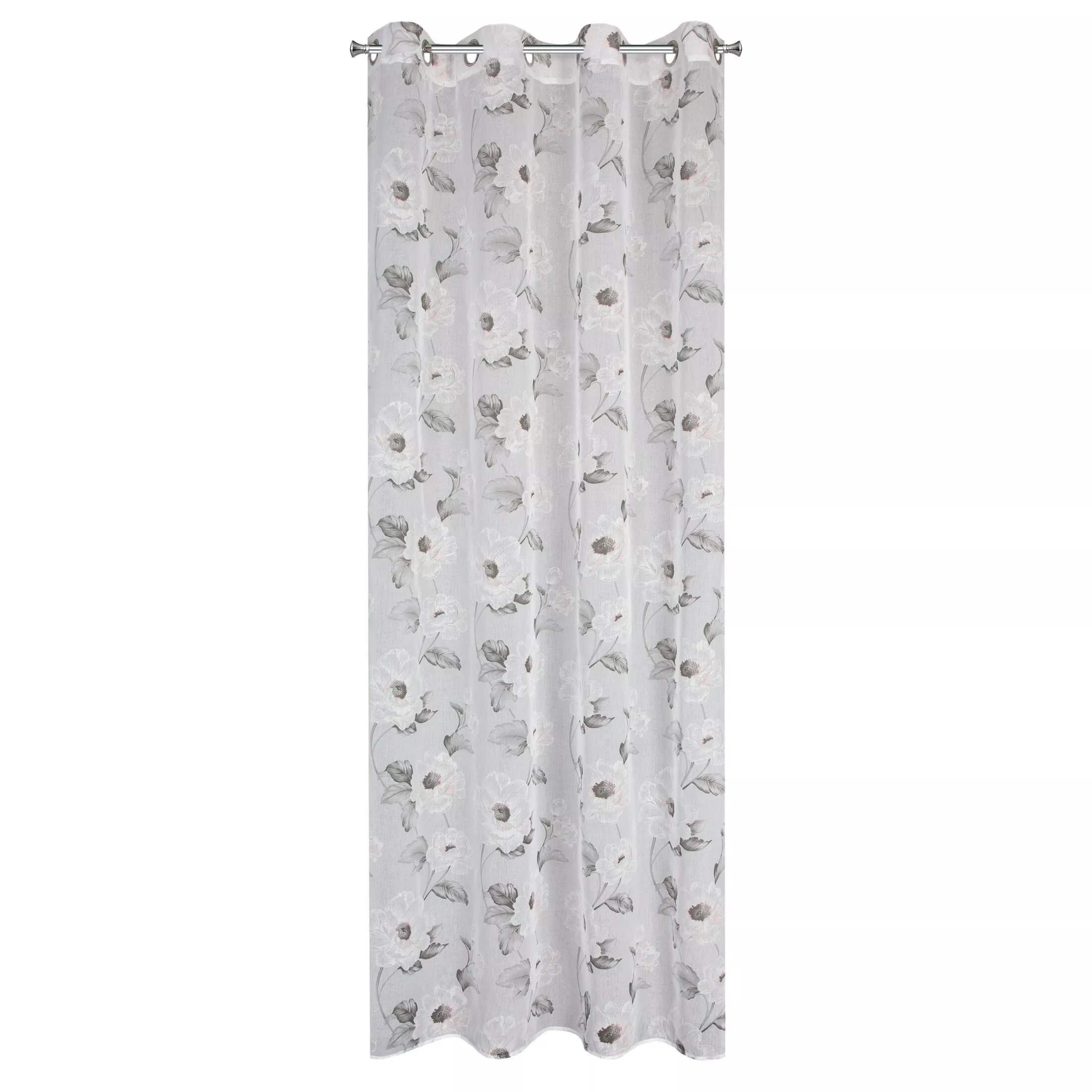 Zasłona Bessy 140x250 cm biało-oliwkowa EUROFIRANY
