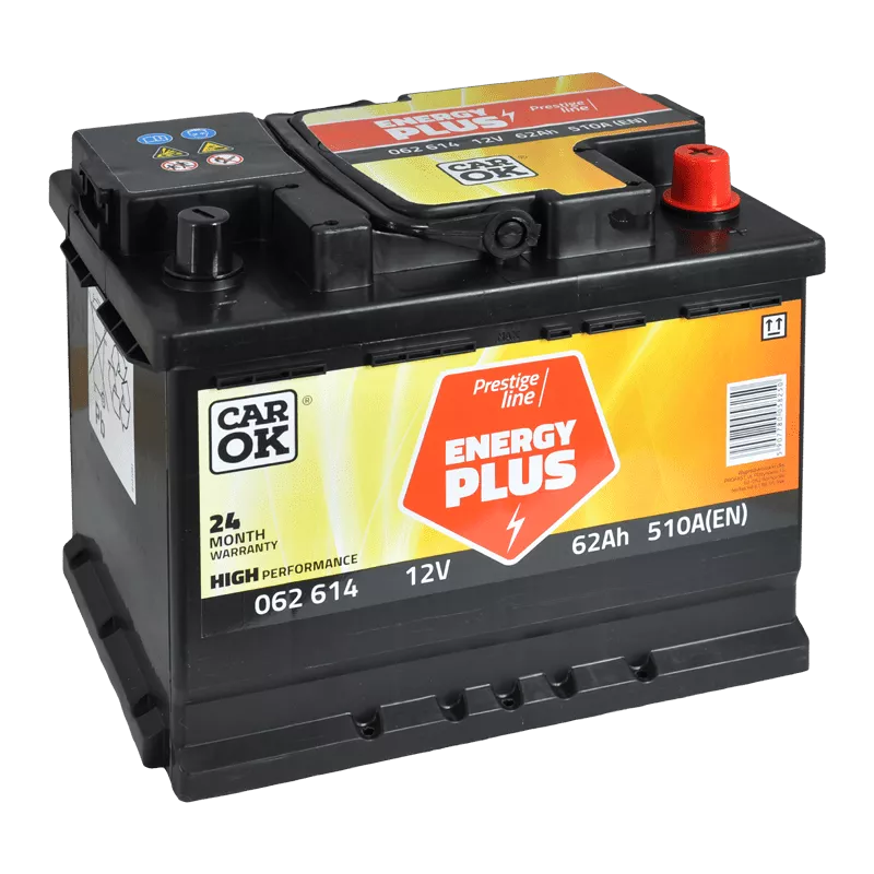 Akum. 62Ah+P 510A 12V CAR OK Energy Plus (242x175x190mm)