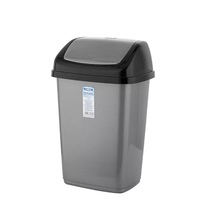Kosz na śmieci slim 5l uchylny szary
