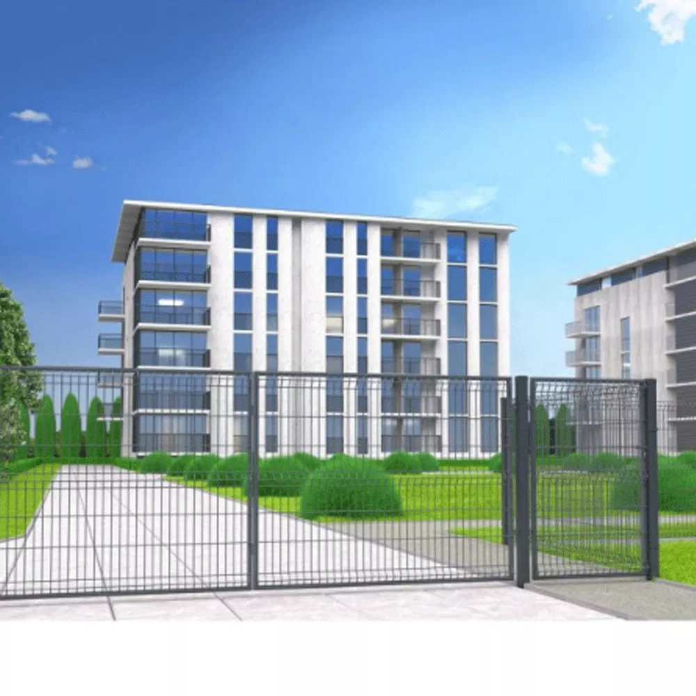 Brama 2-skrzydłowa komplet 3D 4m h 1.2 antracyt