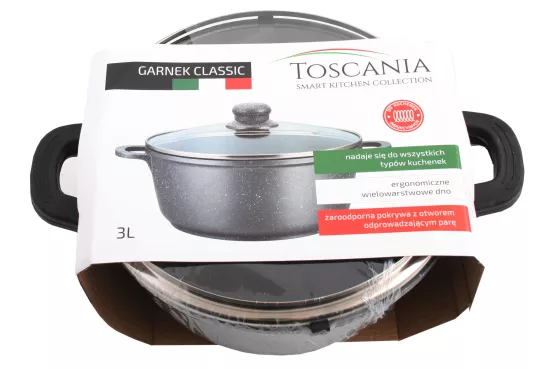 Garnek Toscania 22 cm z pokrywką