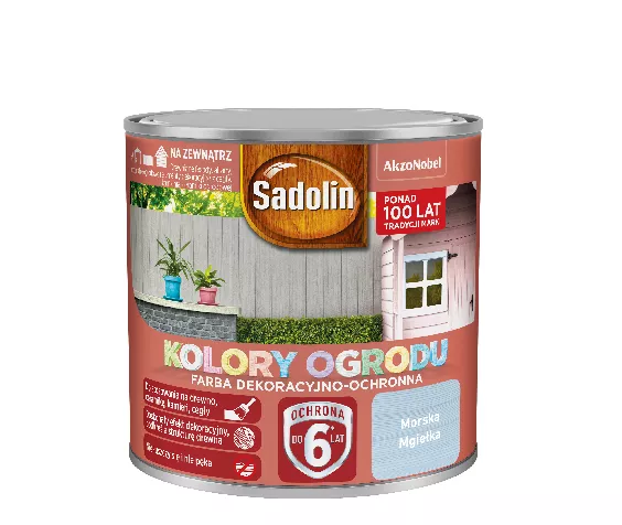 Farba akrylowa do drewna Sadolin Kolory Ogrodu 0,25 l morska mgiełka