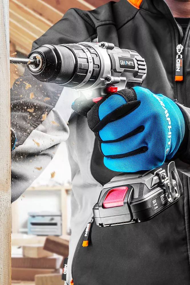 Wiertarko-wkrętarka akumulatorowa 18V 13 mm Energy + 2 akum. bezszczotkowa