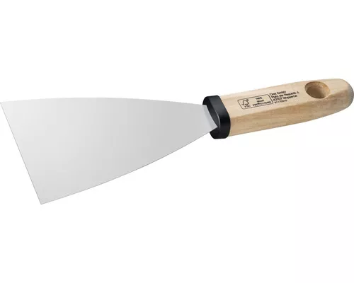 Szpachelka 4 cm z uchwytem drewnianym półelastyczna