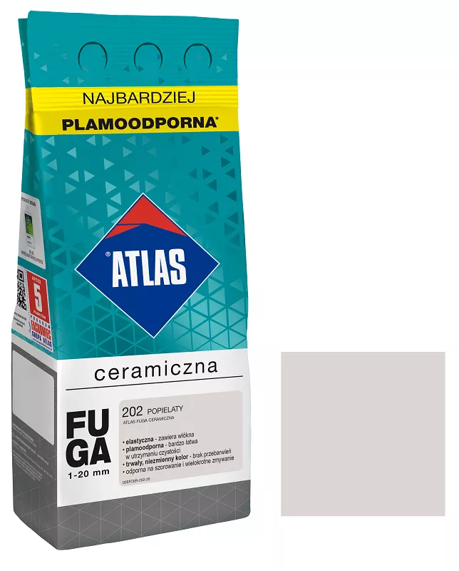 Atlas fuga ceramiczna kolor popielaty 2 kg