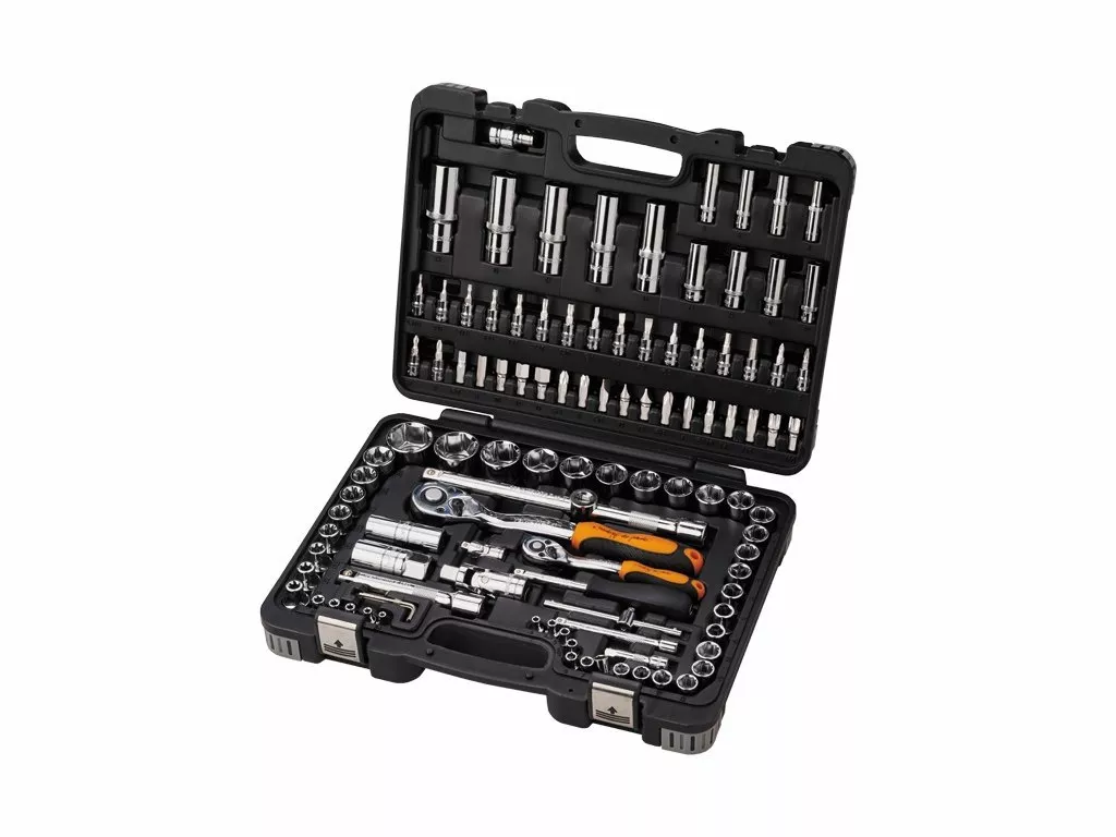 Komplet kluczy nasadowych 1/4"+1/2" 108szt