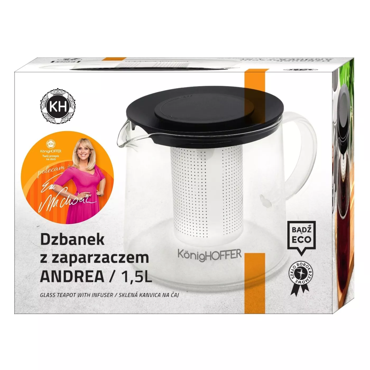Dzbanek z zaparzaczem Andrea 1,5 l Konig HOFFER 