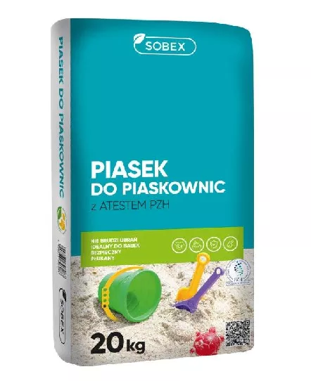 Piasek do piaskownicy 20 kg Sobex