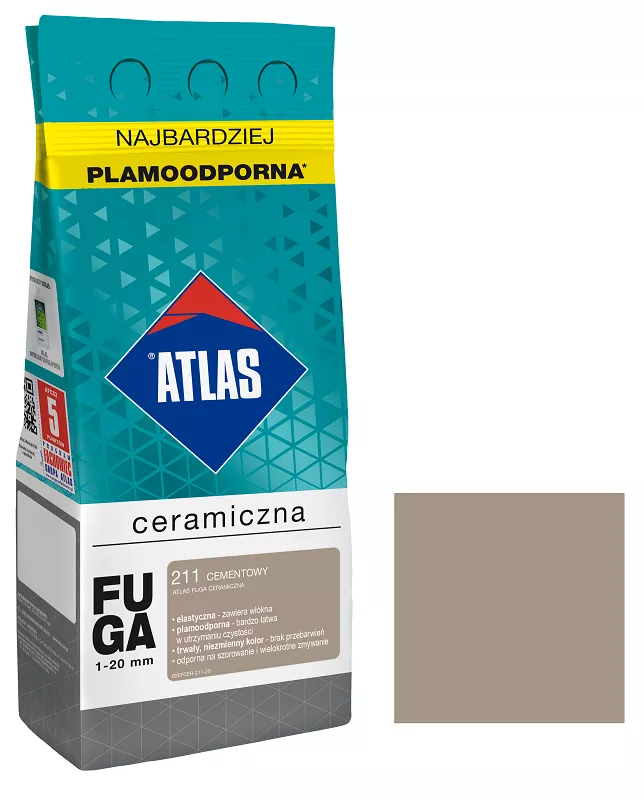 Atlas fuga ceramiczna kolor cementowy 2 kg