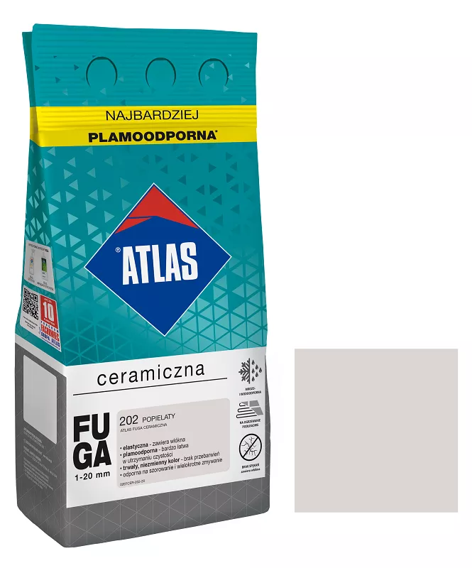 Atlas fuga ceramiczna kolor popielaty 5 kg