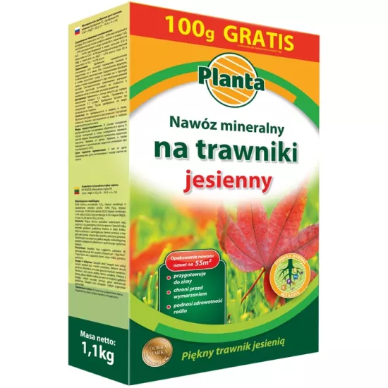 Nawóz jesienny na trawnik 1 kg + 100 g gratis