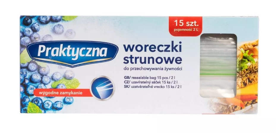 Woreczki praktyczna strunowe 2 l 15 szt.
