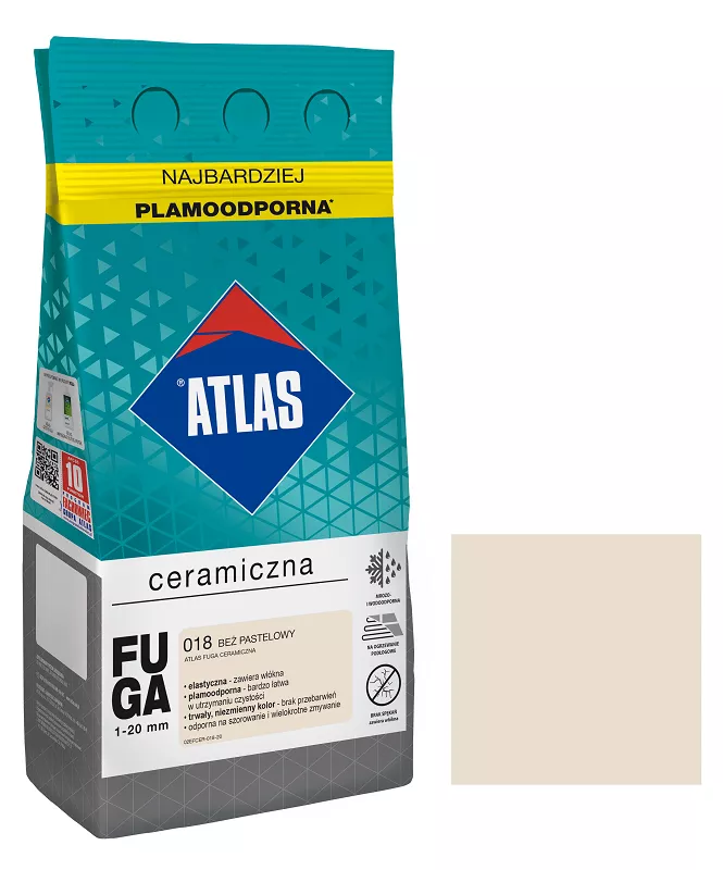 Atlas fuga ceramiczna kolor beż pastelowy 5 kg