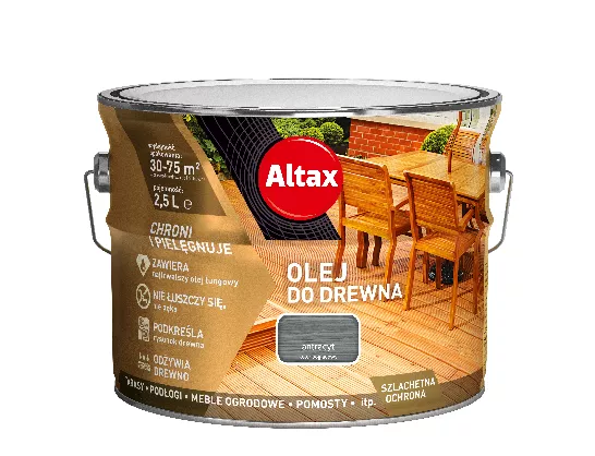 Olej do drewna 2,5l antracyt Altax