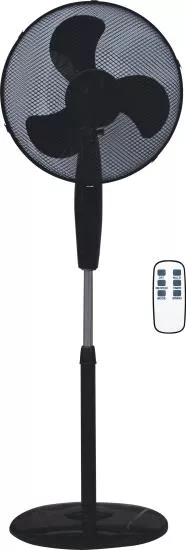 Wentylator podłogowy 42W czarny z pilotem